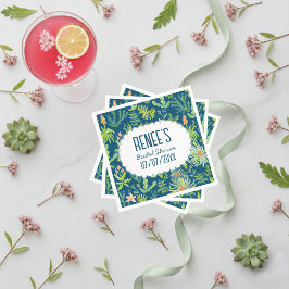 Jungle Garden Watercolor Custom BRIDAL SHOWER Pappersservett