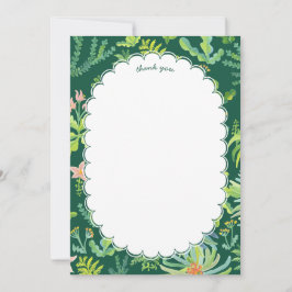 Jungle Garden Watercolor Custom BRIDAL SHOWER Tack Kort