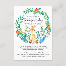 Jungle Giraffe Baby Shower Bok för Baby Card Tilläggskort