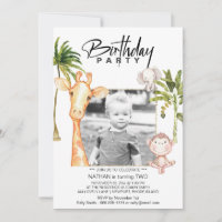 *~* Jungle Giraffe TWO 2 AR21 Photo Birthday
