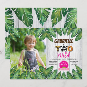 Jungle Girl 2-födelsedagsinbjudan till party-foto Inbjudningar