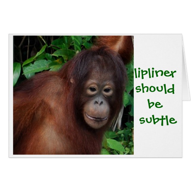 Jungle Girl Lipstick Beauty Advice Hälsningskort (Framsidan Horizontal)