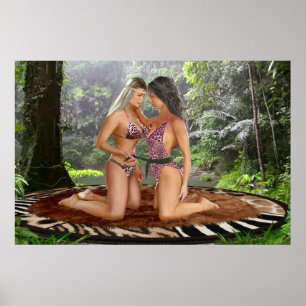 JUNGLE GIRLS ANSIKTE OFF POSTER