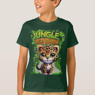 Jungle Go Vild Leopard Kattunge Wildlife Animal 🐆 T Shirt