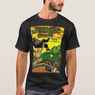 Jungle Gorillas Lair Vintage Tecknads Black T-Shir T Shirt