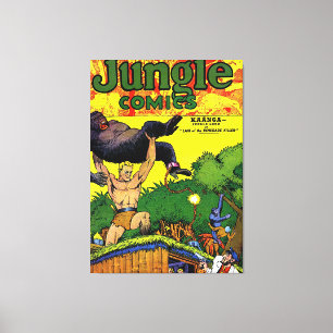 Jungle Gorillas Tecknader för Lair Vintage Canvastryck