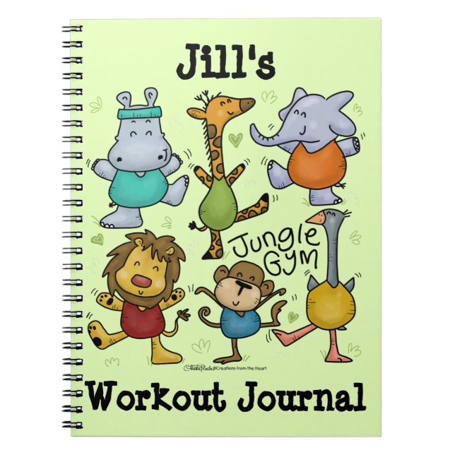 Jungle Gym Exercising Animals Anteckningsbok (Framsidan)