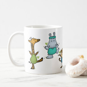Jungle Gym Exercising Animals Kaffemugg