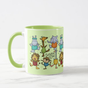 Jungle Gym Exercising Animals Mugg