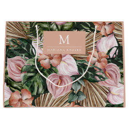 Jungle handflatan löv regnskogar rosa grönt