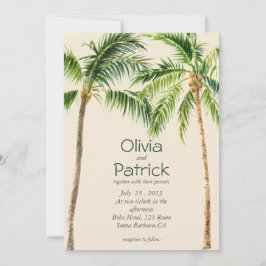 Jungle handflatan, tropisk inbjudan till tropisk v