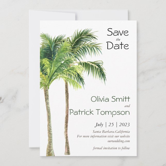 Jungle handflatan, tropisk vattenfärg (Framsida)