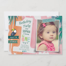 Jungle-inbjudan till jungle-Tropiken i första Föde Inbjudningar