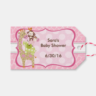 Jungle Jill Animals Stacks Baby Shower Gift-Märkre Presentetikett