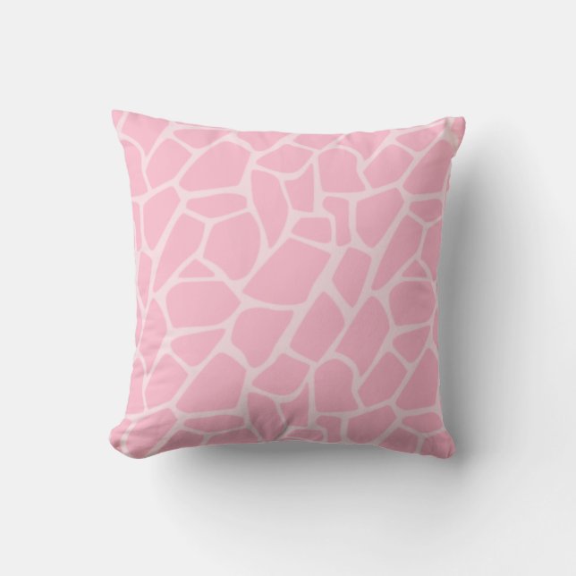 Jungle Jill Giraffe Rosa Mönster Decorative Pillow Kudde (Framsida)