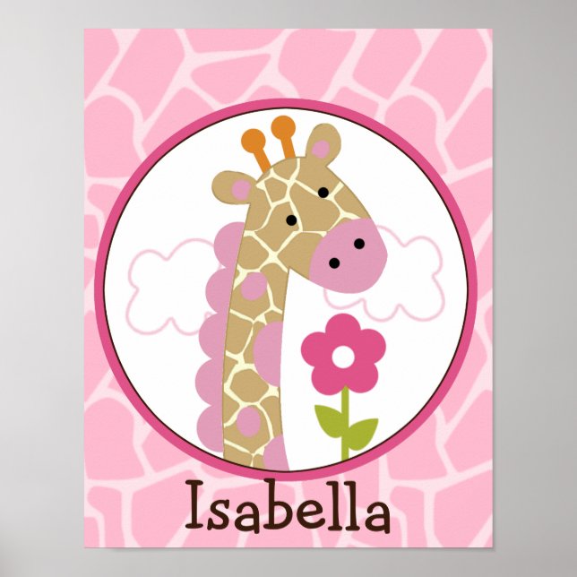 Jungle Jill/Girl Giraffe Personlig Art Poster (Framsidan)