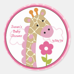 Jungle Jill/Girl Giraffe/Stickers/Cupaka Toppers Runt Klistermärke