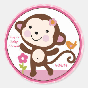 Jungle Jill/Girl Monkey/Stickers/Cupaka Toppers Runt Klistermärke