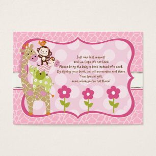 Jungle Jill Girl Stacks Animals Favor Bok Märkre Visitkort