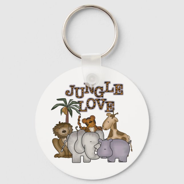 Jungle Kärlek Keychain Nyckelring (Framsida)
