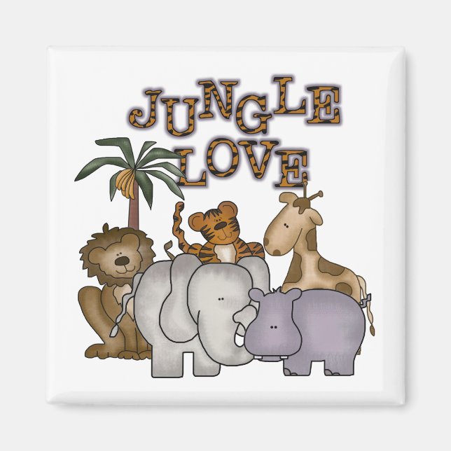 Jungle Kärlek Tshirts och Gifts Magnet (Framsidan)