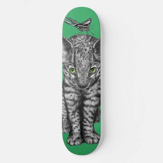 Jungle Kattunge Butterfly Mini Skateboard Bräda 18,5 Cm (Framsida)