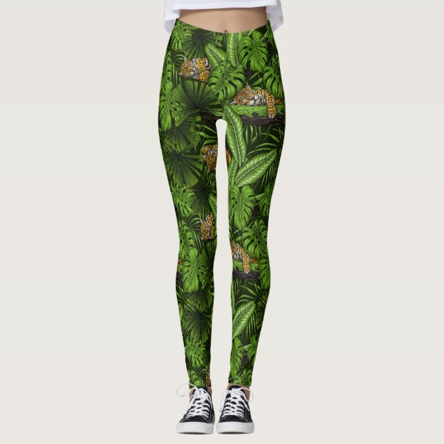 Jungle kattunge leggings (Framsida)