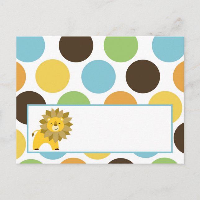 Jungle Kung Lejon Safari Zoo Vykort (Framsida)