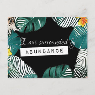 Jungle Law of Attraktion Abundance Affirmation Vykort