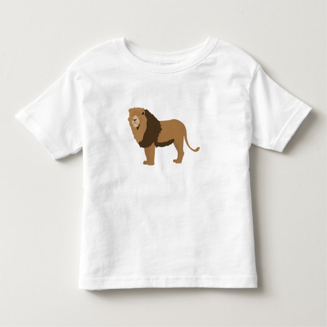 Jungle Lejon Animal Illustration T Shirt (Framsida)