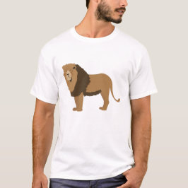 Jungle Lejon Animal Illustration T Shirt