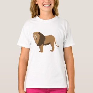 Jungle Lejon Animal Illustration T Shirt
