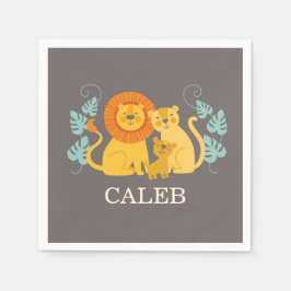 Jungle Lejon Baby Shower Napkin Pappersservett