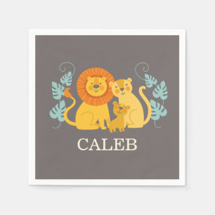 Jungle Lejon Baby Shower Napkin Pappersservett