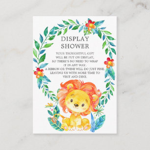 Jungle Lejon Baby Shower Visning Shower Tilläggskort