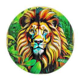 Jungle Lejon Popp Art-design