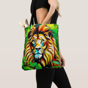 Jungle Lejon Popp Art-design Tygkasse