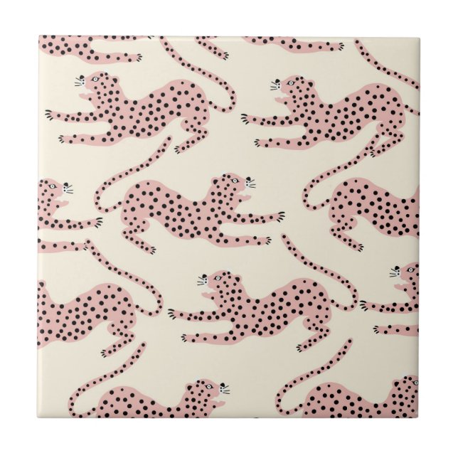 Jungle Leopard Kakelplatta (Framsidan)