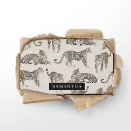 Jungle Leopard Vild Animal Mönster Visitkort