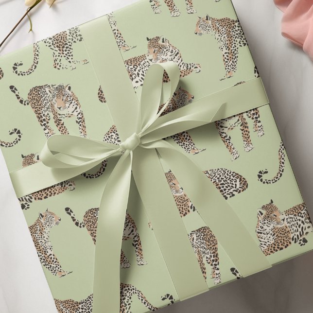 "Jungle Leopard Wrapping Papper | Vild - djurutskr Presentpapper (Skapare uppladdad)