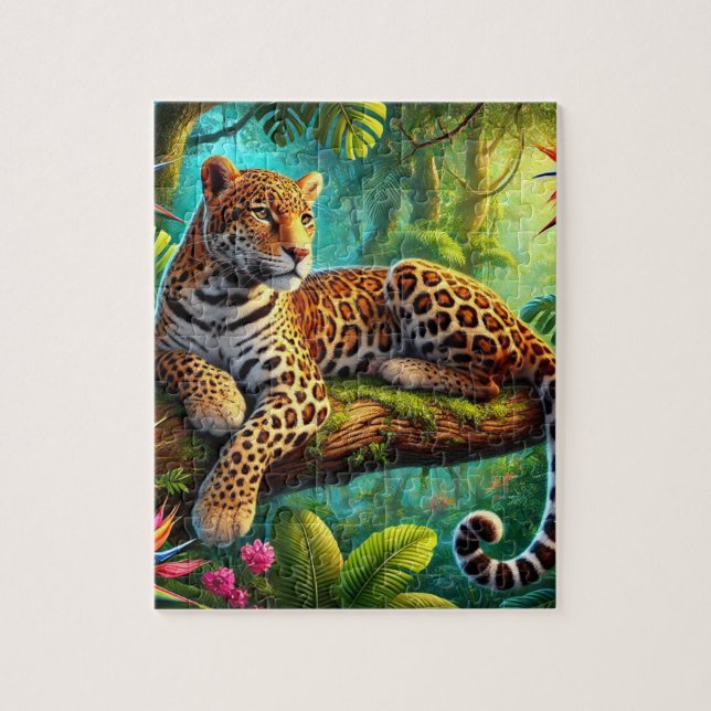 Jungle Leoparden Pussel (Vertikal)