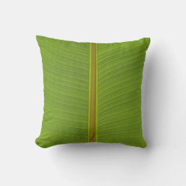 Jungle Lime Green Tropical Handflatan Löv Struktur Kudde
