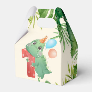 Jungle Löv Dinosaur 1:a födelsedagen Party Presentaskar