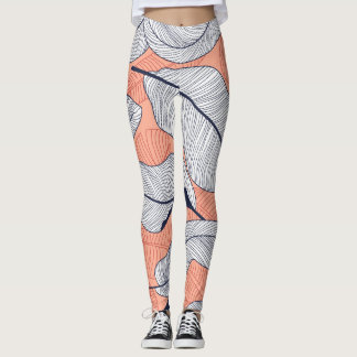 Jungle Löv Seamless Tropical Mönster Leggings
