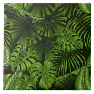 Jungle lövs kakelplatta
