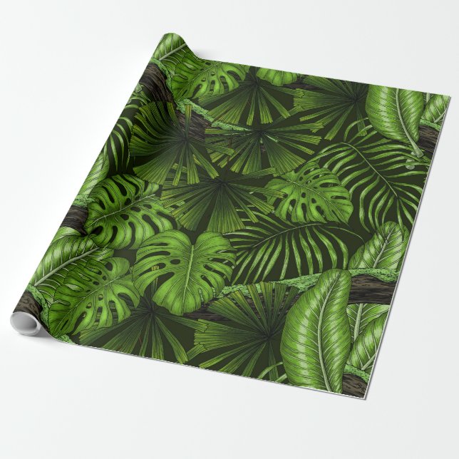 Jungle lövs presentpapper (Utrullad)