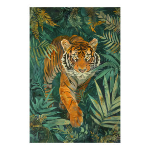 Jungle Majesty: Tiger in Tropical Paradise Fototryck