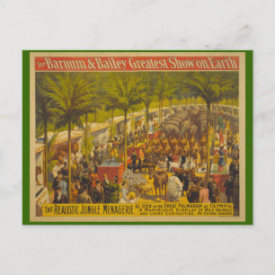 Jungle Menagerie vid Olympia Circus Poster Vykort