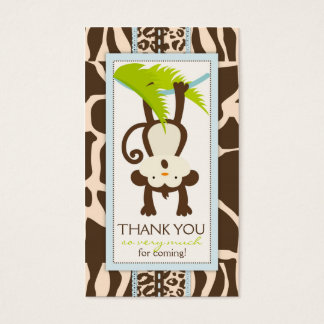 Jungle Monkey Tack Gift Märkre Visitkort