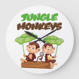 JUNGLE MONKEYS STOR KLOCKA